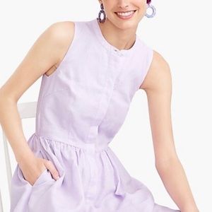 NWT J Crew Factory Linen Cotten Shirtdress